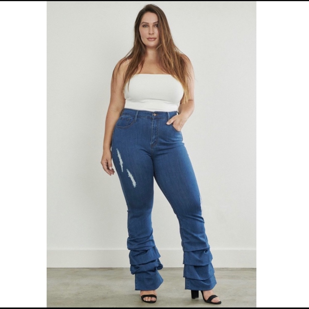Dark Stone Stacked Jeans